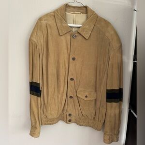 Bally Suede leather bomber jacket